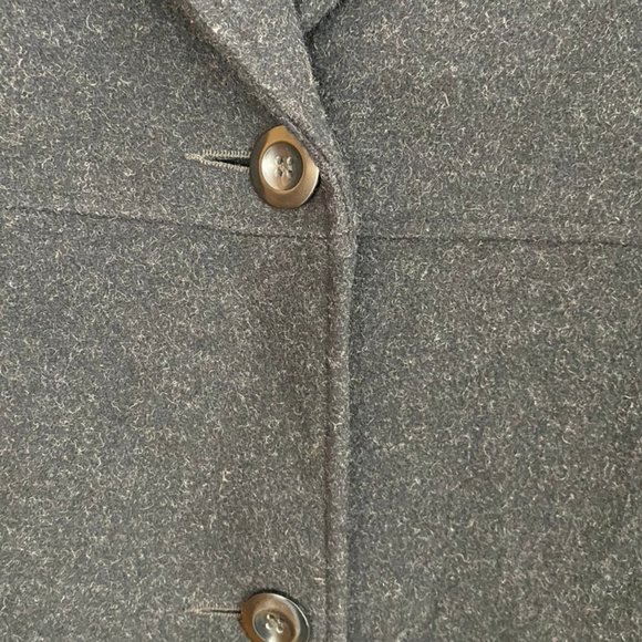 Sandro 100% Wool Belted Gray Coat w/ Pockets - Picture 5 of 8